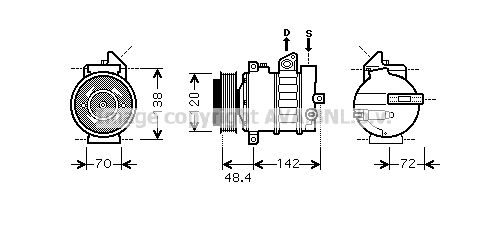 AVA QUALITY COOLING Kompressori, ilmastointilaite MSK437